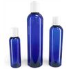 4 Oz Empty  Plastic Blue PET Bottles with white Dispensing cap ( 50 PACK )