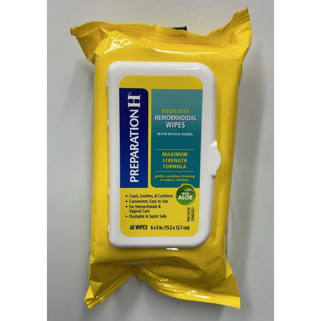 Preparation H  Medicated Hemorrhoidal 60 Wipes