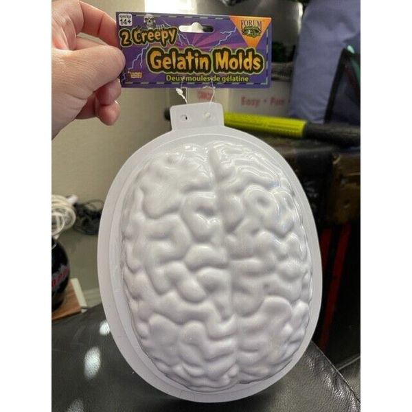 Brain Gelatin Molds 2 Pack White Party Supply Prop New!!!