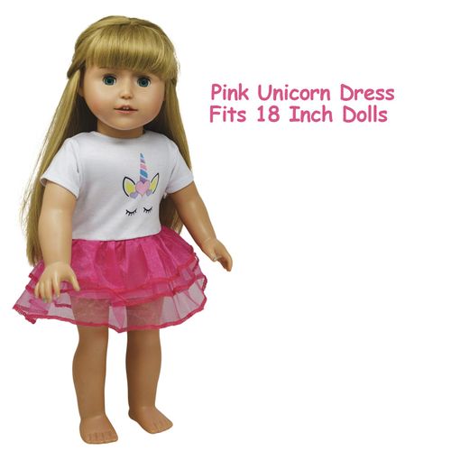 Doll Unicorn Clothes Dresses and Pajamas Onesie Outfit Set - fits 18 Inch and fits 18 Inch Dolls - Clothing and Accessories for 18 inch Dolls