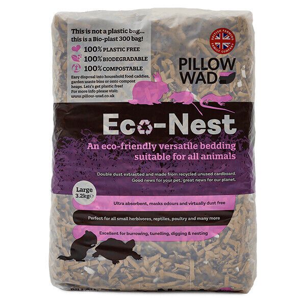 Small Animal Pet Bedding Eco-Nest 100% Biodegradable Compostable 3.2kg