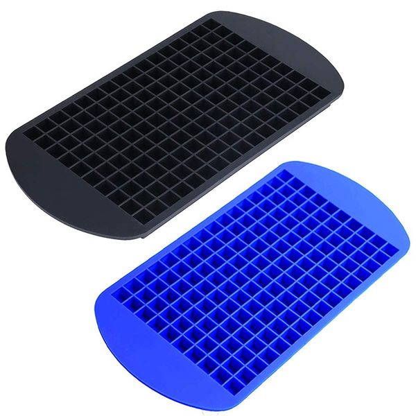 baixikly 2Pcs Ice Cube Tray 160 Grids Square Shape Mini Ice Cubes Tray for Freezer Baby Food Water Whiskey Cocktail and Other Drink