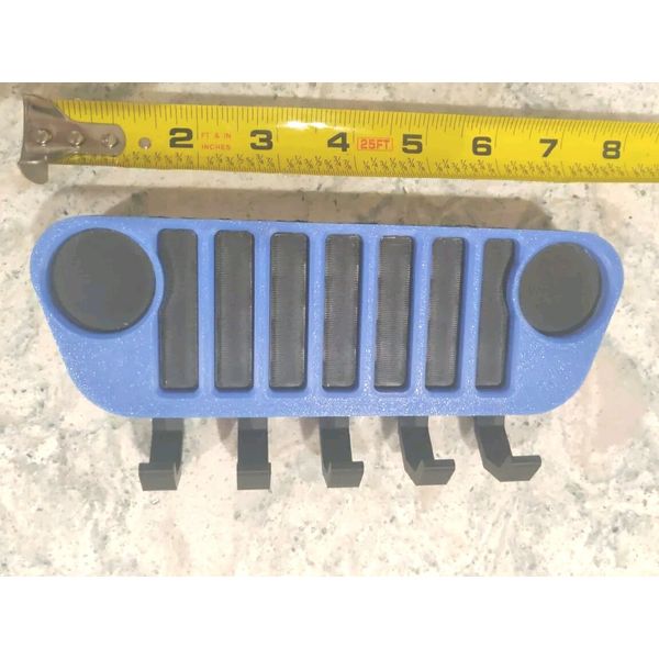 Jeep Grill Key Rack - Wall Mount Blue - Custom Colors Available Send Message