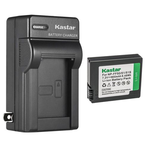 Kastar 1-Pack Battery and AC Wall Charger Replacement for Sony NP-FF50, NP-FF51, NP-FF51S Battery, Sony DCR-HC1000, DCR-HC1000E, DCR-IP1, DCR-IP1E, DCR-IP1K, DCR-IP200K, DCR-PC350, DCR-PC350E Camera