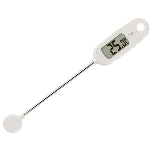 dretec O-274IV Cooking Thermometer Digital Splash Proof Red Ivory