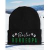 Bester Hundeopa Wintermütze lustige Mütze Beanie mit Spruch, Farbe: Black