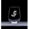 C M Butterfly stemless wine glass, 17 oz.