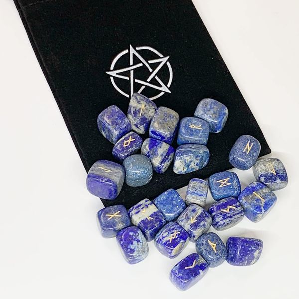 Magic of Sedona Rune Stones Set of 25 (Lapis Lazuli)