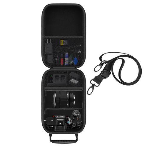 HESPLUS Hard Travel Carrying Case Compatible with Sony Alpha 7 II III IV/7R V/Sony a7 ILCE7M3 Full-Frame Mirrorless Camera and Cable, Charger, Battery, SD Card and Other Accessories, Black (Case Only)