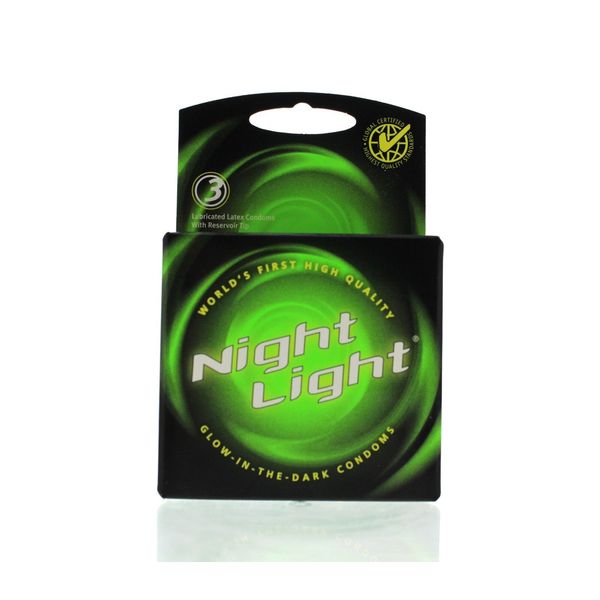 Night Light Lubricated Condoms - 3 Pack