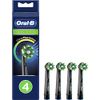 Oral-B Crossaction Electric Toothbrush Replacement Brush Head Refills, Black , 4 Count (Pack of 1)