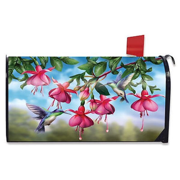 Flight Of The Hummingbirds Spring Magnetic Mailbox Cover Floral Briarwood Lane