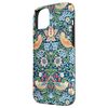 iPhone 15 Plus Strawberry Thief William Morris Art Nouveau Pattern Blue Case