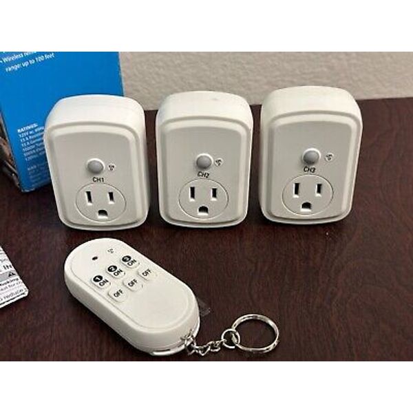 NEW House+ 3-pack Indoor Wireless Remote Control Outlet Covers 100 Ft Range NIB