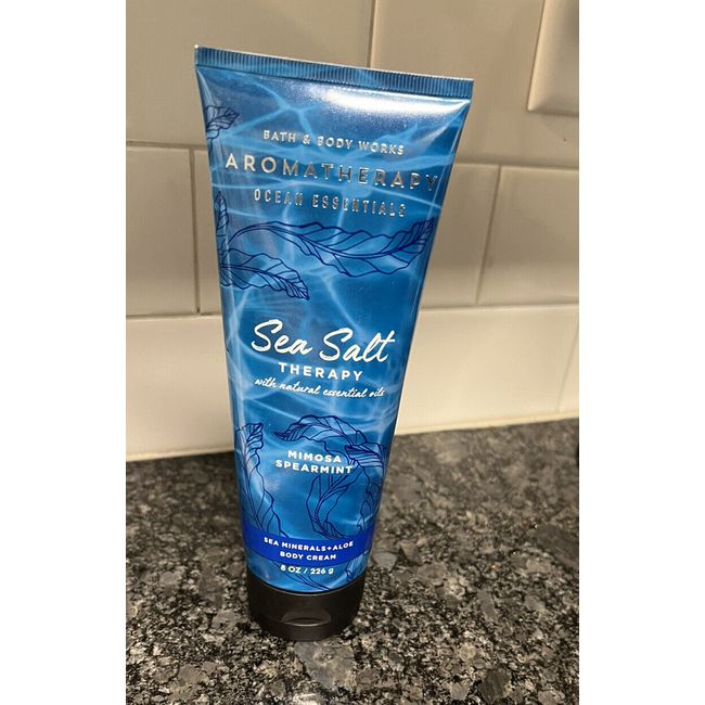 Bath & Body Works Sea Salt Mimosa Spearmint Body Cream 8 Oz