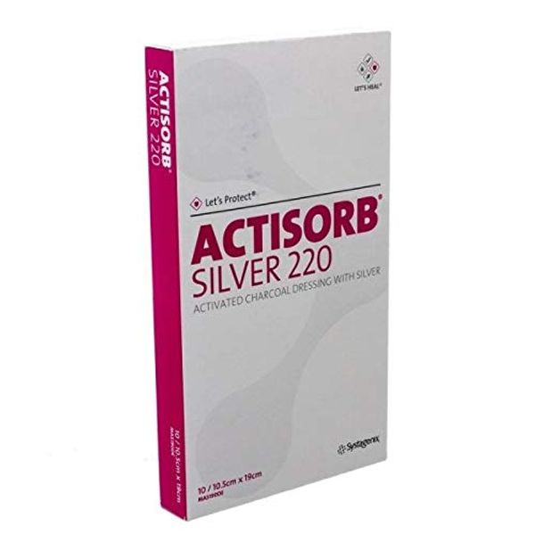 ACTISORB Silver Activated Charcoal Dressing 19 X 10.5CM 10'S