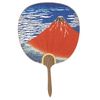 Shiomi Fan, Medium Type, Hokusai, Red Fuji, blue