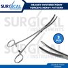 3 HEANEY Forceps Surgical OB/GYN Veterinary Instruments 8.5" Curved Double Tooth