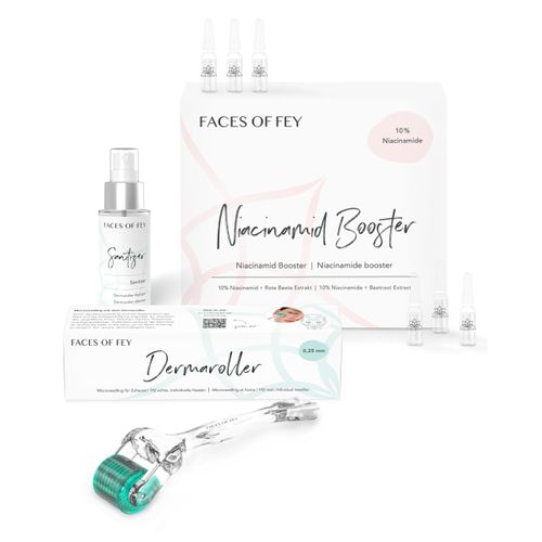 Faces of Fey Dermaroller - 192 Genuine Needle Roller Professional Microneedling for Home
