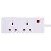 PRO ELEC PELB1900 2 Gang Extension Lead 3m, White
