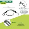 Windhager Spring Hook Expander Rope Safety Elastic Rope Tarpaulin Rope Sailing Tightener Lobster Fastening Hooks (Pack of 4), 70 cm, Black, 70x3.5x3.5 cm 10979
