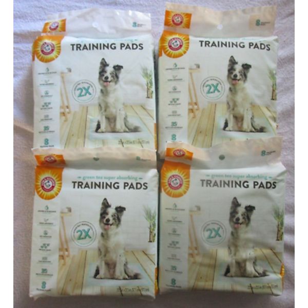 Green Tea Pet Training Pads 32-Ct Dog Training Pads with Super Absorbing Soda