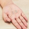 Philip Jones Synthetic White Opal Heart Stud Earrings
