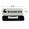 Bouncer (Bicep) 1 x 3" Name Tag/Badge, Black, (3 Pack)