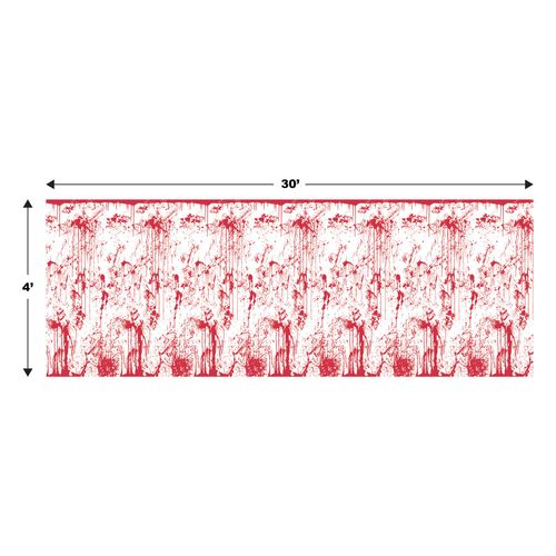 Beistle 4' x 30' Bloody Wall Backdrop (00710)