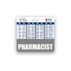 Pharmacist Badge Buddy Horizontal w/Height & Weight Conversion Charts (Standard, Gray)