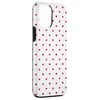 iPhone 12 Pro Max Elegant Minimalist Hearts Red White Pattern Valentine's Day Case