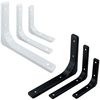 4 PCS Heavy Duty Shelf Bracket,L Shape Right Angle Bracket (White, 150mm×125mm)