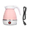 Foldable Travel Electric Kettle, Quick Boiling Folding Electric Kettle for Office (Pink)
