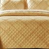Modern & Stylish Embossed Ruffle Quilted Bedspread Bed Throw Single Double King size bedding set (Mustard-Ruffle, Super King)