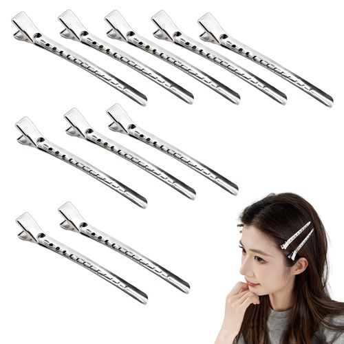 nalaina Dakar [Set of 10] Bangs, Haircut, Barrette, Bangs Clip, Men's Hair Clip, Alligator Clip, For Professional Hairdressers, Beauty Industry, DIY Craft Parts