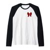 Red Ribbon Ribbons Raglan, black, S