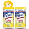 Lysol Disinfectant Wipes, Multi-Surface Antibacterial Cleaning Wipes, For Disinfecting and Cleaning, Lemon and Lime Blossom, 80 Count (Pack of 2)
