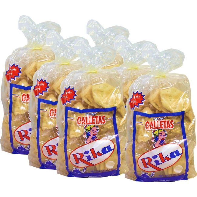 Cuban Style Crackers Rika 12 oz bag. Pack of 6