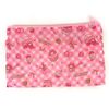 Sanrio My Melody Accessory Cosmetic Flat Polyester Pouch Double Zipper 2 Pocket Case Bag 7.9" x 4.7" (Heartsweets)