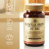Solgar Gentle Iron (Iron Bisglycinate) 25 mg - 180 Vegetable Capsules - Non-Constipating, Gentle on Your Stomach - Non-GMO, Gluten Free - 180 Servings