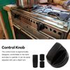4x Universal Control Knobs Replacement with 12x Adapters Fit for Oven/Stove/Range - Black