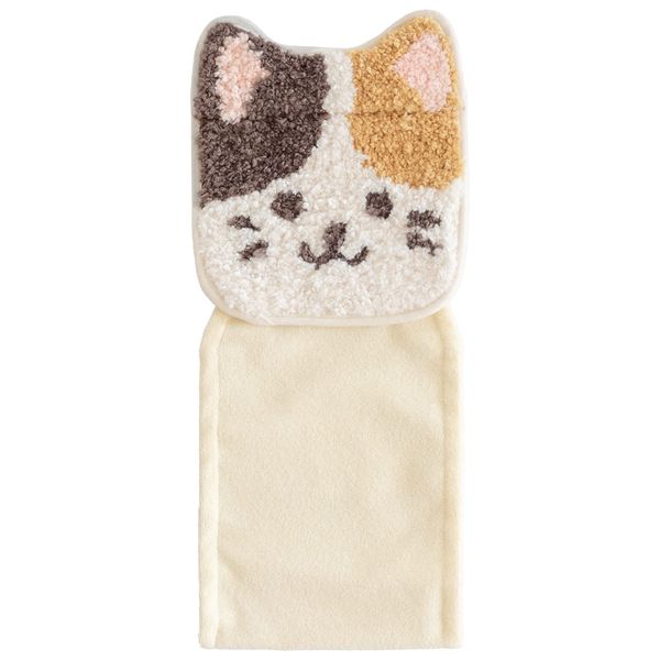 OKA Fundit Animal Toilet Paper Holder Cover, Beige (Cat), (Cats, Cute, Pets, Tortoises), Adsorption, Fluffy)