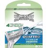 Wilkinson Sword Quattro Titanium Sensitive Refill Razor Blade Cartridges, 8 Count