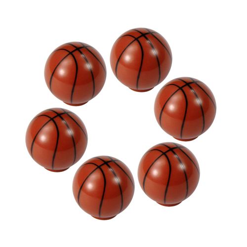 ZILucky Basketball Drawer knobs Ball Sports Party Theme Children and Baby Home Decor Drawer Pulls Handles for Dresser Cupboard Wardrobe Cabinet Kitchen Knobs Pack of 6 (Basketball)