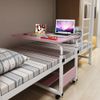 Bed Table, Side Table, Nursing Table, Elevating Side Table, Nursing Support with Casters, Movable, Multi-purpose Auxiliary Table (White, 60 x 40)