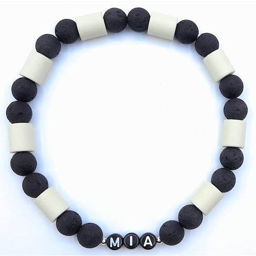 Collar for Dogs with EM Ceramic and Name - Individually Handmade for You - Natural Protection for Your Favourite (Metal Pearl Silver)