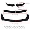 For Dodge Durango SXT RT SRT Glossy Front Bumper Lip Spoiler Splitter Body Kit