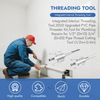 2Pcs Integrated Internal External Pipe Threading Tool, Electric Drill Compatible PVC/Plastic Pipe Threader Kit for 1/2" (Dn15) 3/4”(Dn20), Dual-Function Pipe Thread Cutting Tool for Home Repair