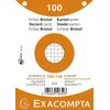 EXACOMPTA 10658E Karteikarten, DIN A5, kariert, farbig sortiert