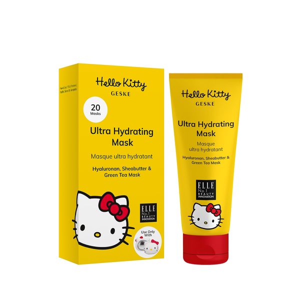 GESKE x Hello Kitty | Ultra Hydrating Mask | Einfach auftragen mit der Sonic Warm & Cool Mask | Pflegemaske mit Feuchtigkeit | Gesichtsmasken für Frauen und Männer | Vegane Formel ohne Tierversuche